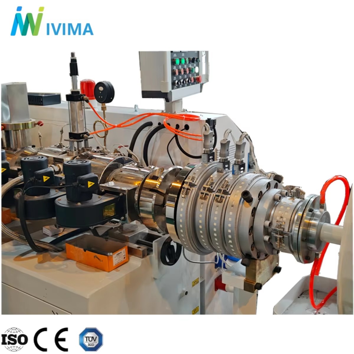 Высокопроизводительная стальная головка для линии по производству труб ПВХ большого диаметра.