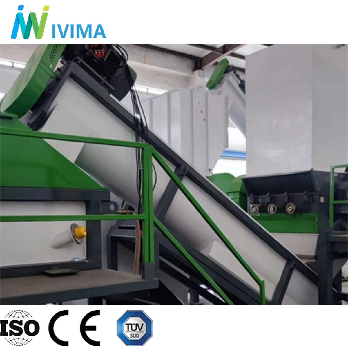 Механическая высокоскоростная фрикционная моечная установка, предназначенная для интенсивной очистки хлопьев полиэтиленовой пленки после мокрого дробления.