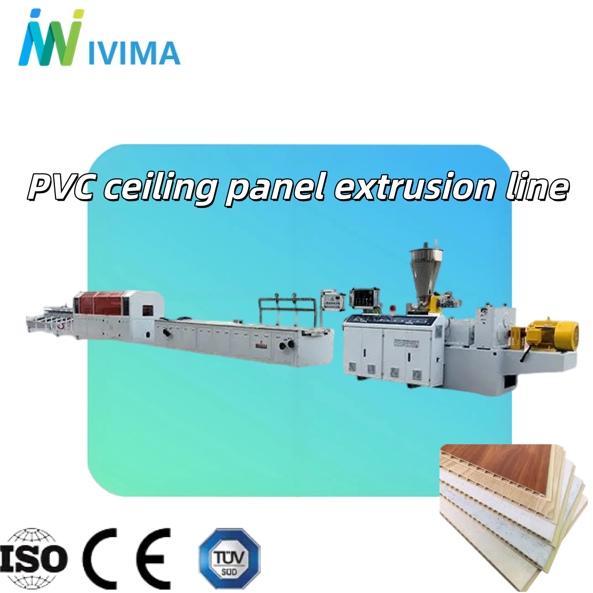pvc ceiling panel extrusion line for pvc ceiling panel manufacturing with automatic extrusion system