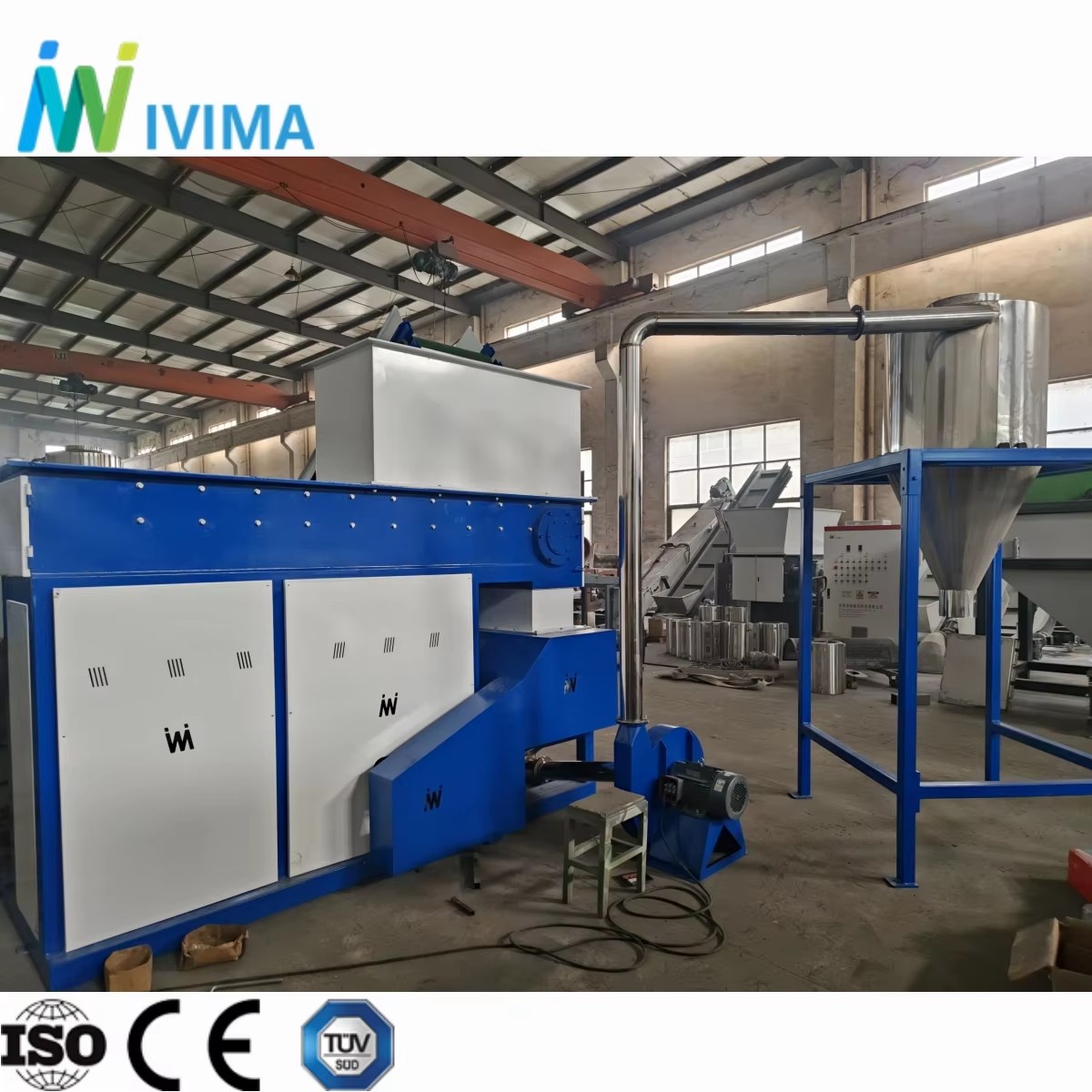 single shaft plastic shredder for plastic film woven bags and controlled size reduction