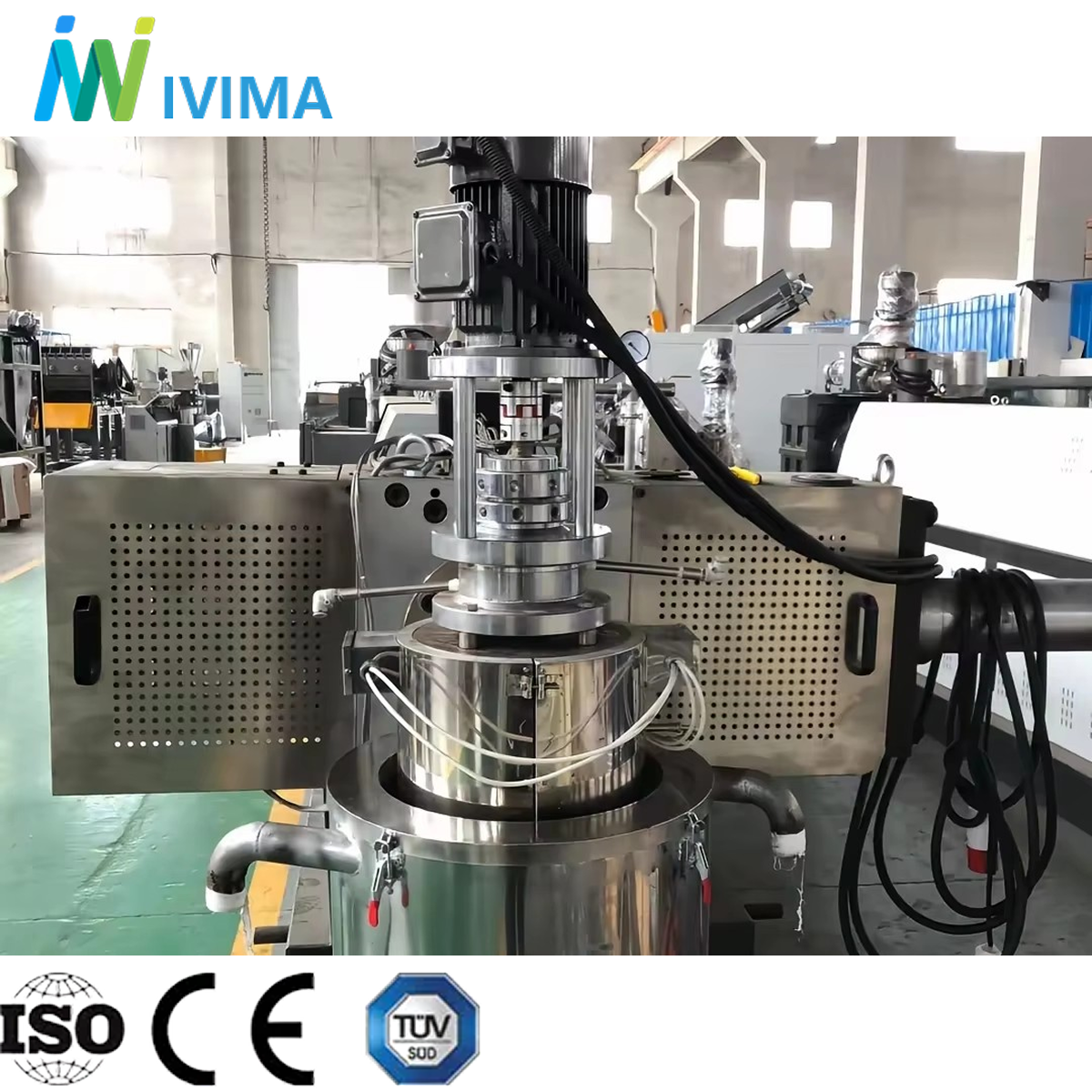 Water-ring pelletizing system cutting high-temperature PP/PE film melt at the die face