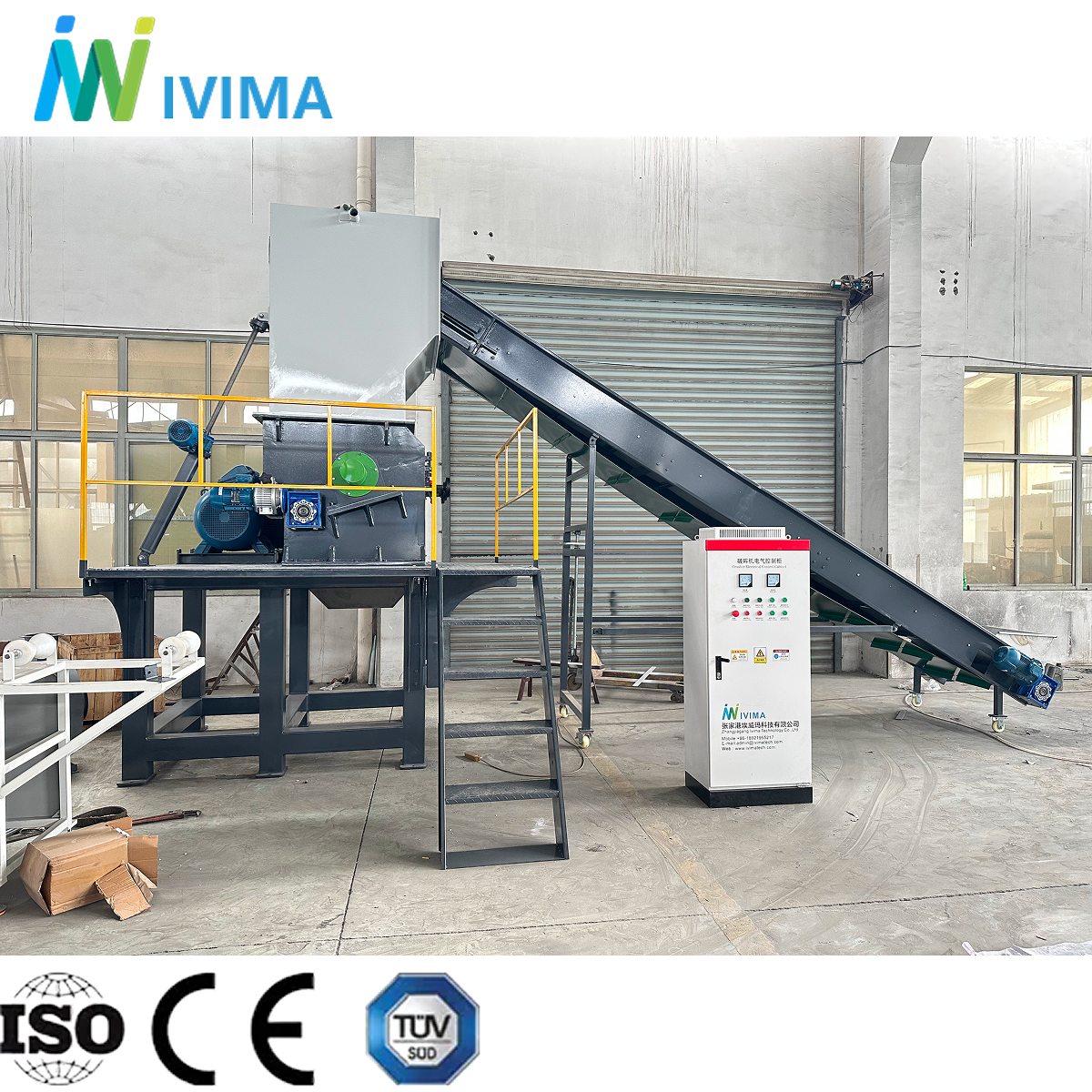plastic granulator crusher for producing uniform flakes and regrind in plastic recycling