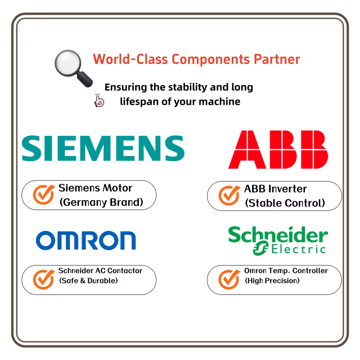 siemens motor abb inverter omron temperature controller and schneider electric components used in pvc pipe extrusion line