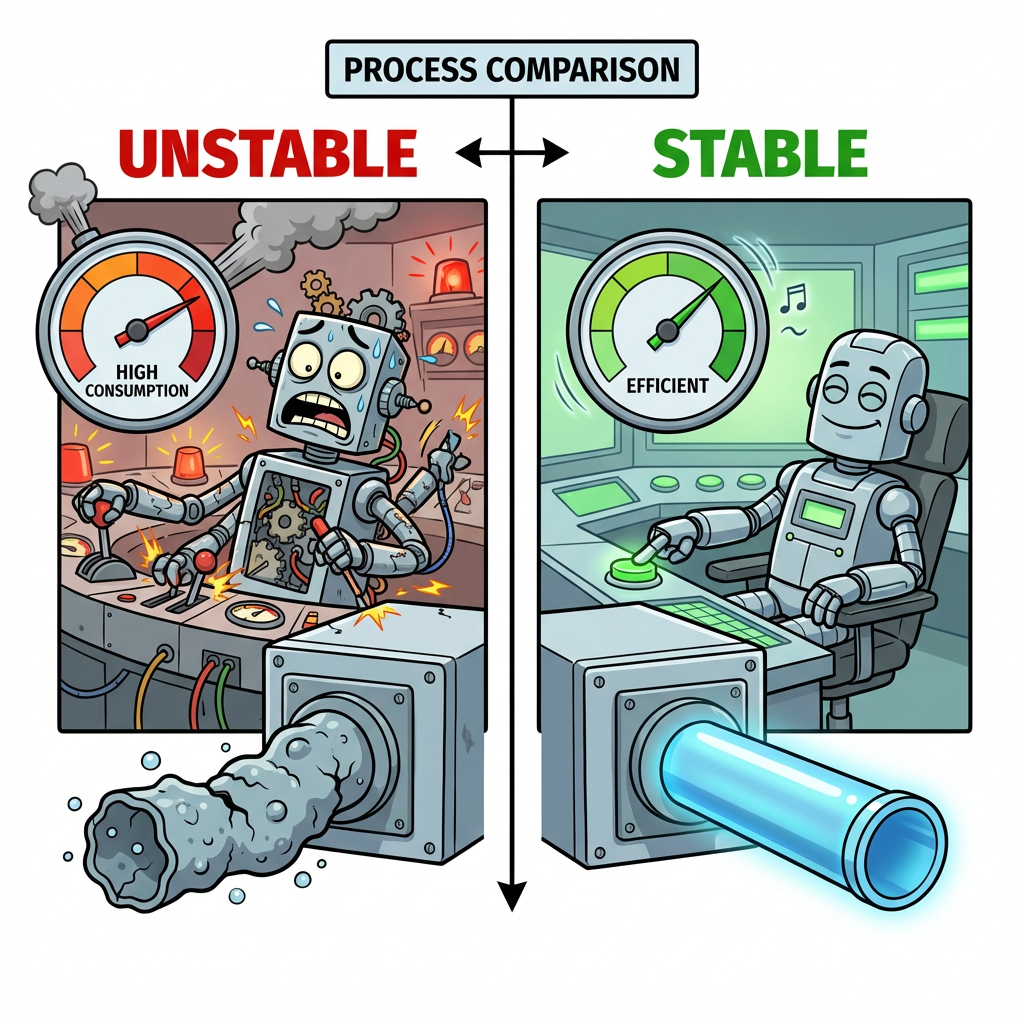 The relationship between stability and energy efficiency