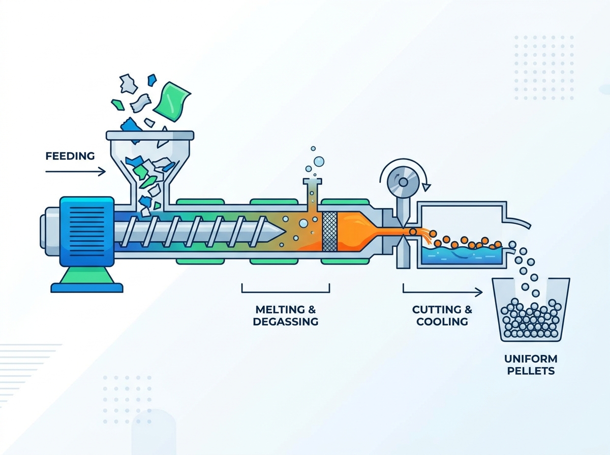 Plastic Pelletizing Core Processing Mechanisms